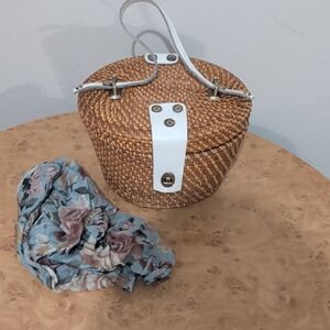 Brown Woven Basket Bag By Patricia Nash